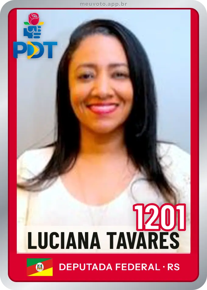 Carta de Luciana Tavares, número 1201, PDT