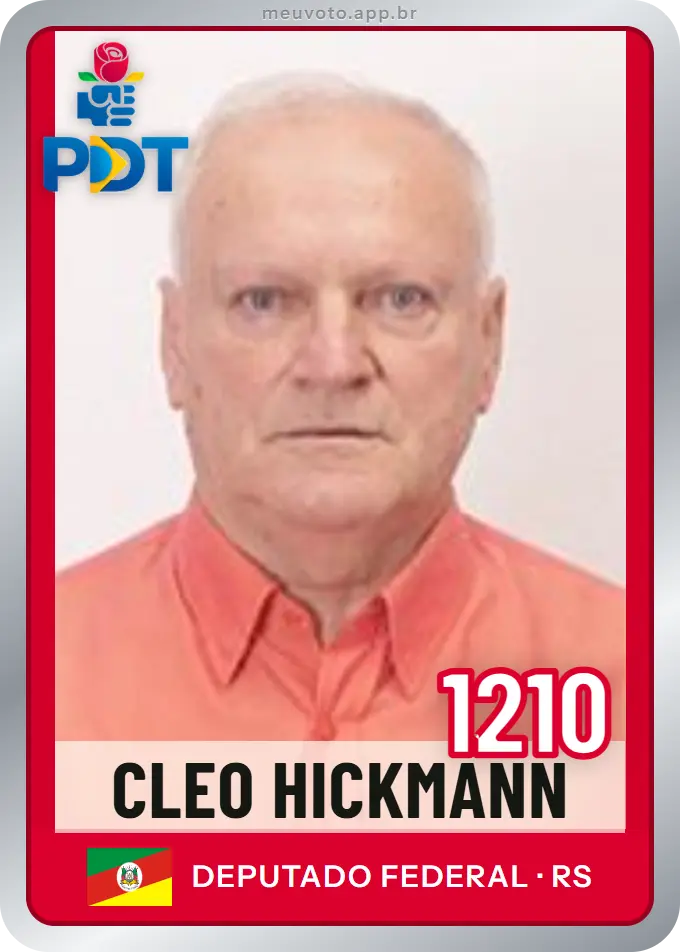 Carta de Cleo Hickmann, número 1210, PDT