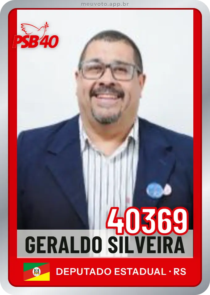 Carta de Geraldo Silveira, número 40369, PSB