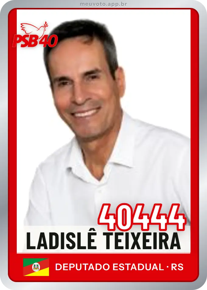 Carta de Ladislê Teixeira, número 40444, PSB