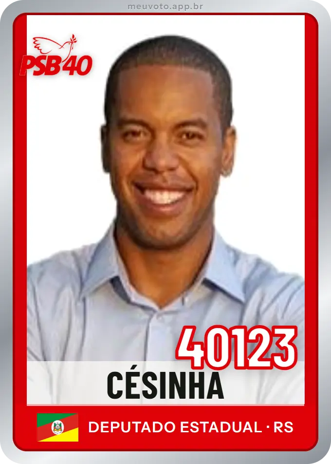 Carta de Césinha, número 40123, PSB
