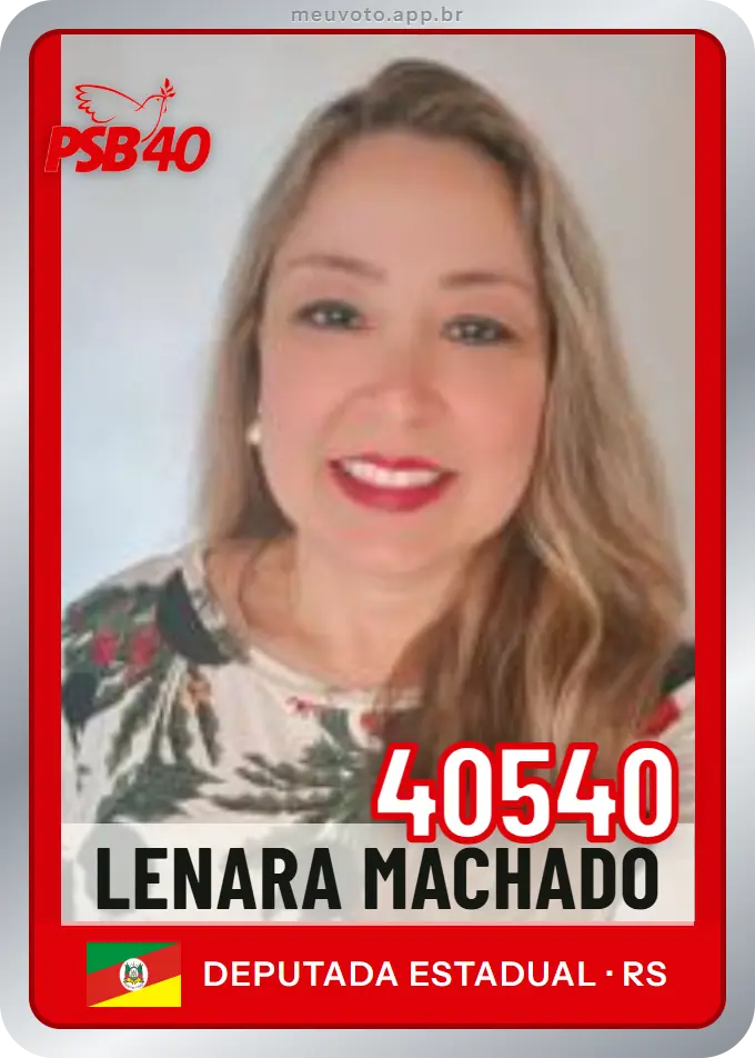 Carta de Lenara Machado, número 40540, PSB
