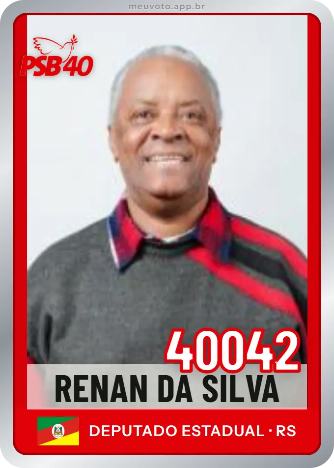 Carta de Renan da Silva, número 40042, PSB