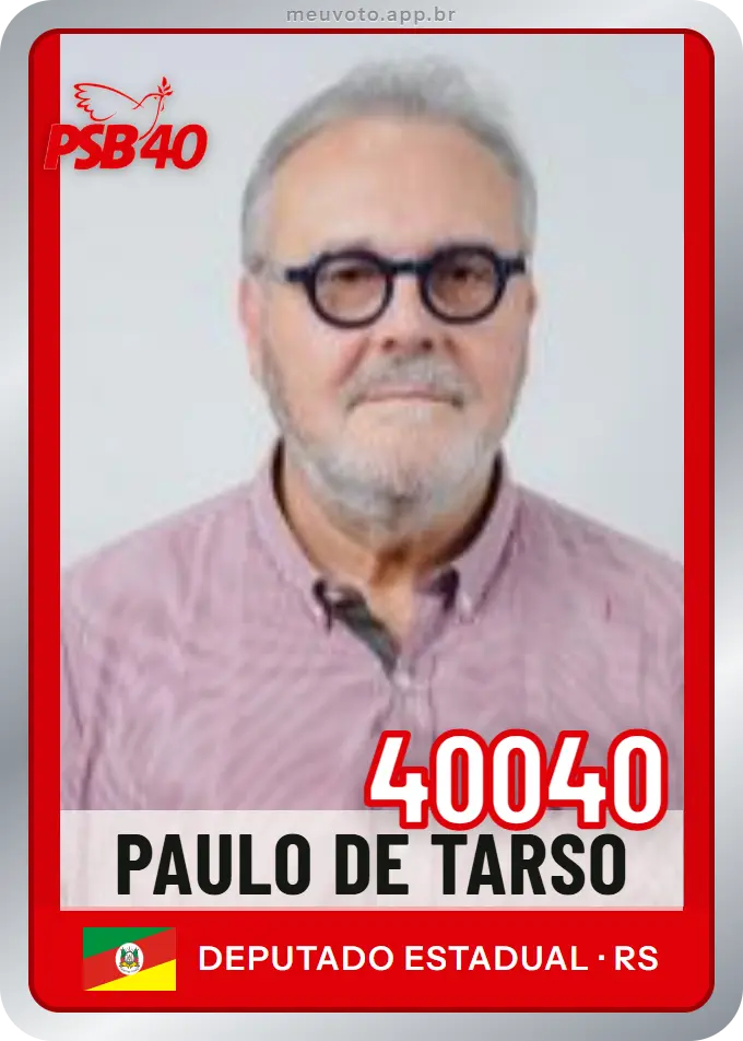 Carta de Paulo de Tarso, número 40040, PSB