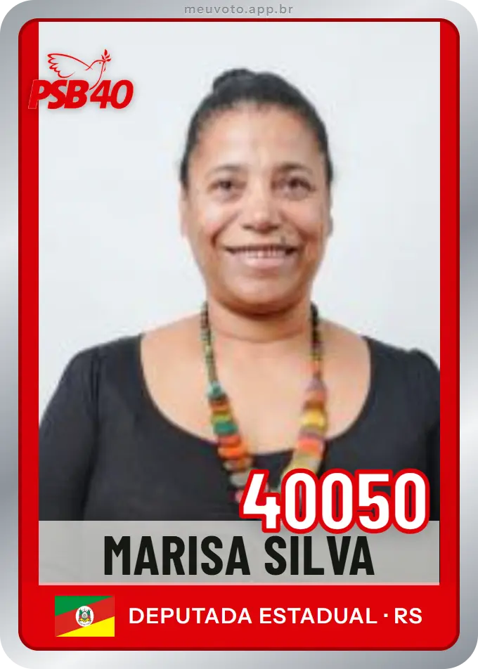 Carta de Marisa Silva, número 40050, PSB