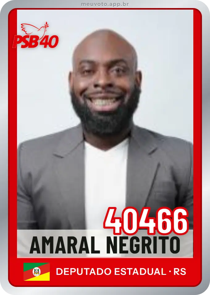 Carta de Amaral Negrito, número 40466, PSB