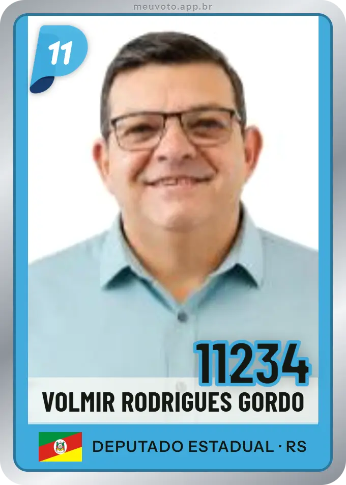 Carta de Volmir Rodrigues Gordo, número 11234, PP