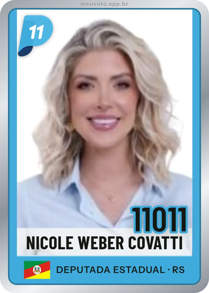 Carta de Nicole Weber Covatti, número 11011, PP