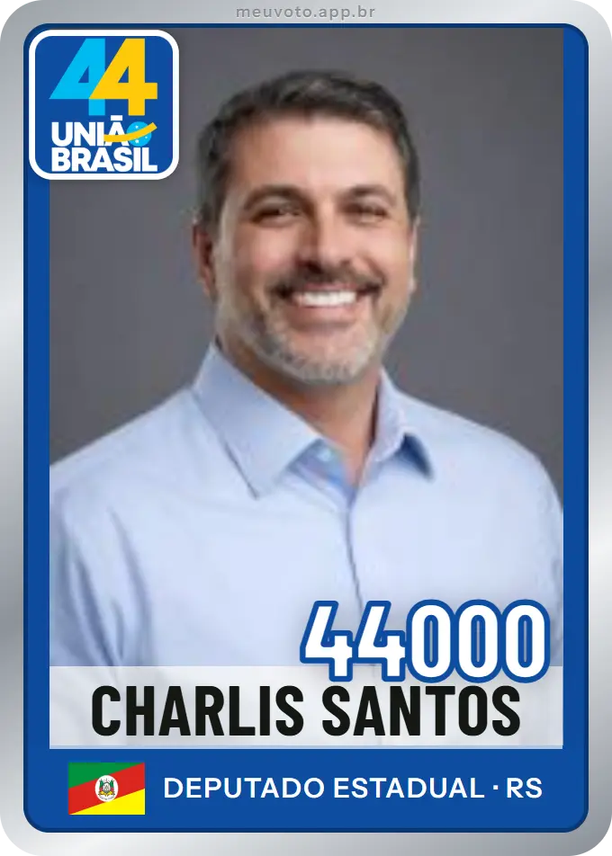 Carta de Charlis Santos, número 44000, União