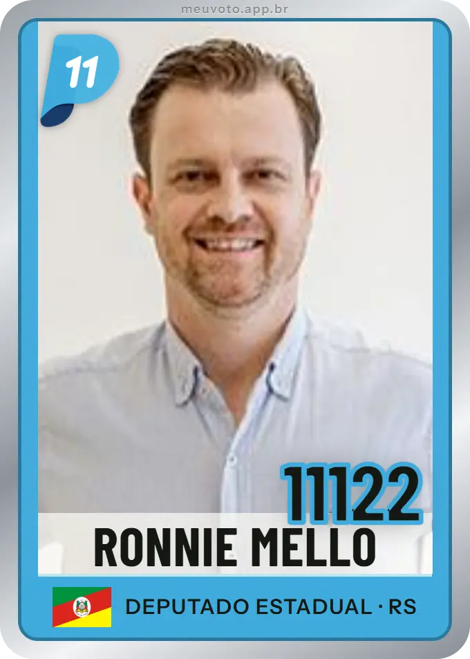 Carta de Ronnie Mello, número 11122, PP