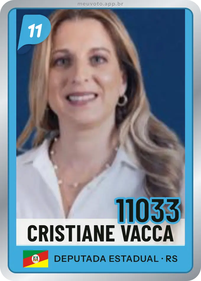 Carta de Cristiane Vacca, número 11033, PP