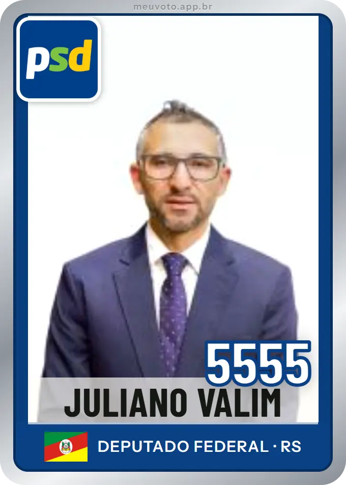 Carta de Juliano Valim, número 5555, PSD