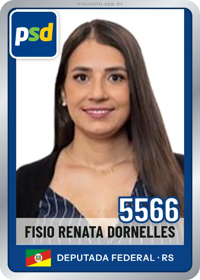 Carta de Fisio Renata Dornelles, número 5566, PSD