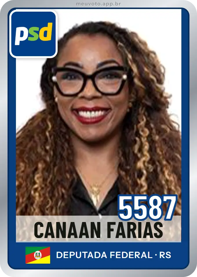 Carta de Canaan Farias, número 5587, PSD