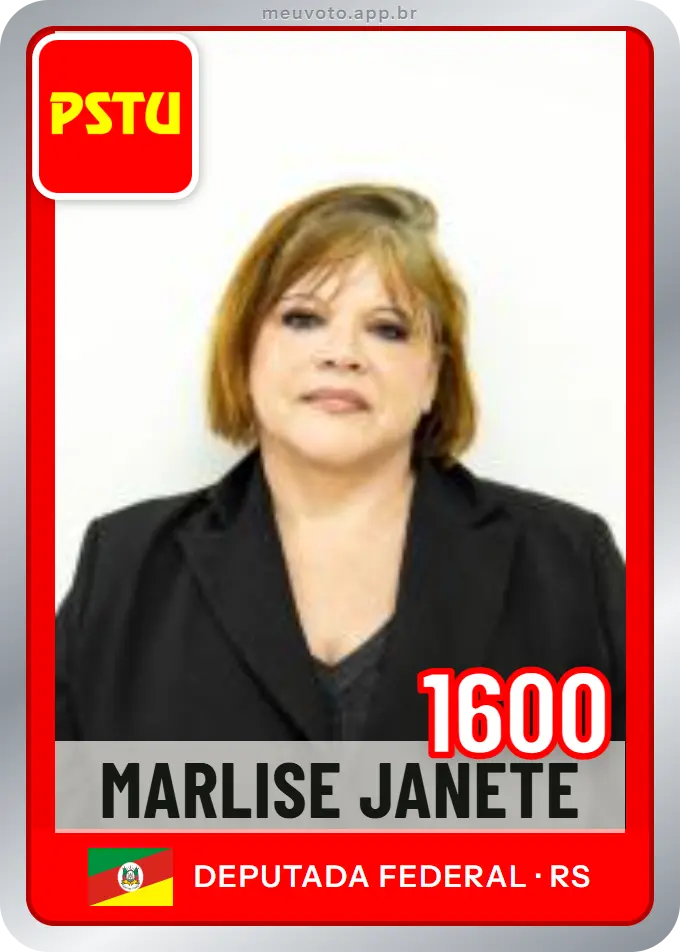 Carta de Marlise Janete, número 1600, PSTU