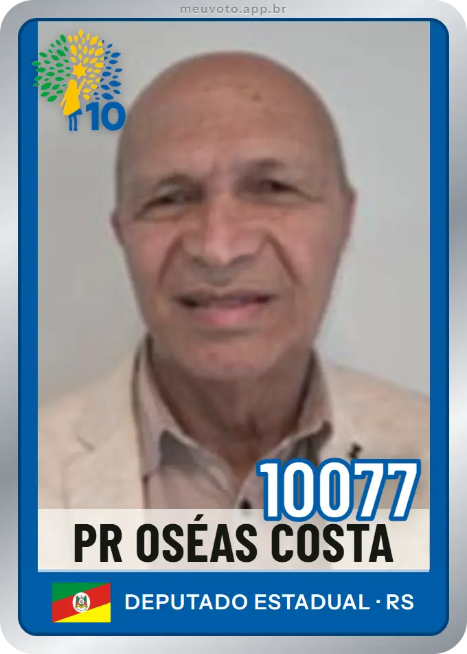Carta de Pr Oséas Costa, número 10077, Republicanos