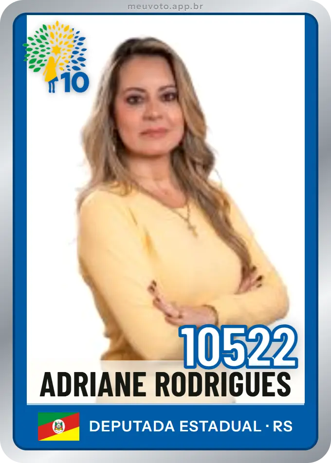 Carta de Adriane Rodrigues, número 10522, Republicanos