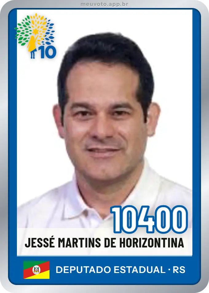 Carta de Jessé Martins de Horizontina, número 10400, Republicanos