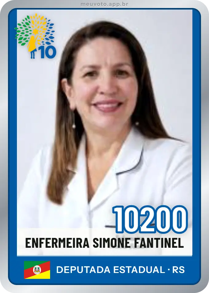Carta de Enfermeira Simone Fantinel, número 10200, Republicanos