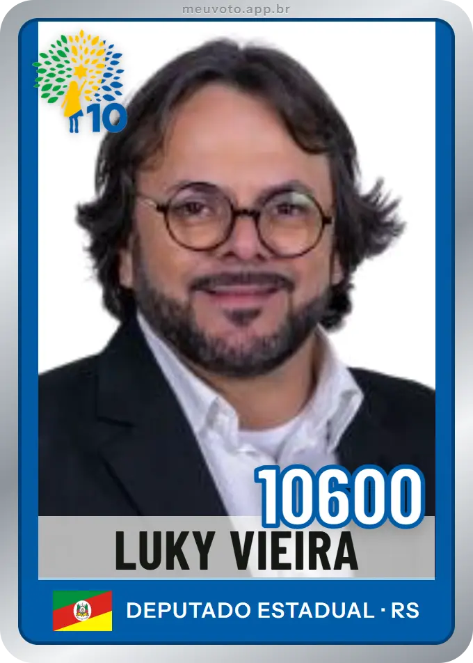 Carta de Luky Vieira, número 10600, Republicanos