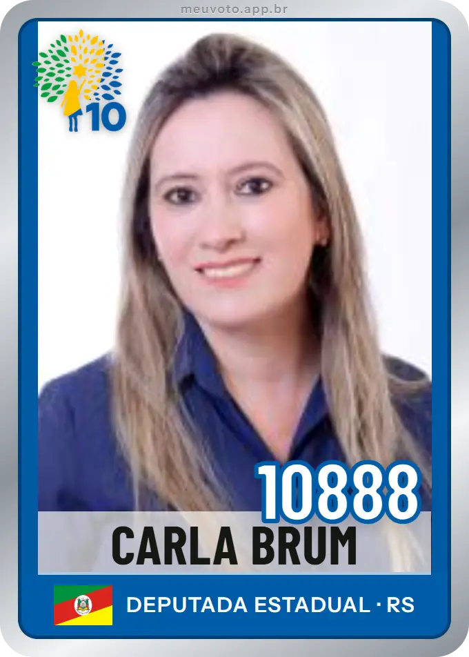 Carta de Carla Brum, número 10888, Republicanos