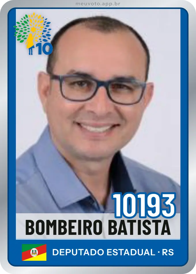 Carta de Bombeiro Batista, número 10193, Republicanos