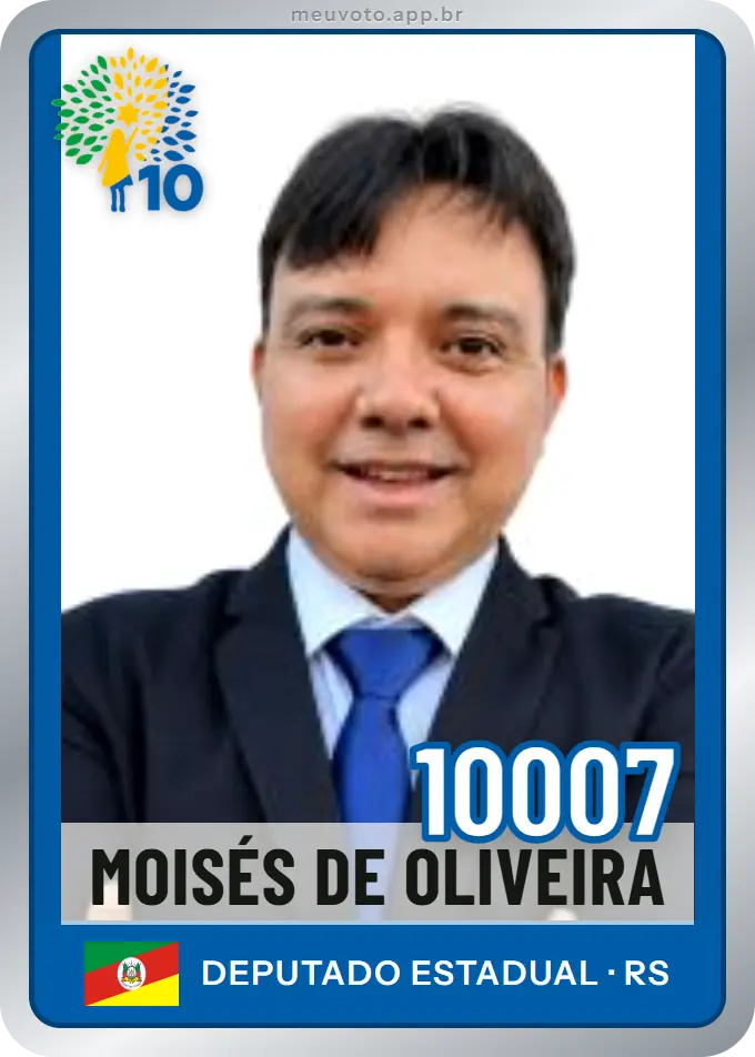 Carta de Moisés de Oliveira, número 10007, Republicanos