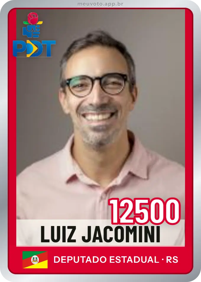 Carta de Luiz Jacomini, número 12500, PDT