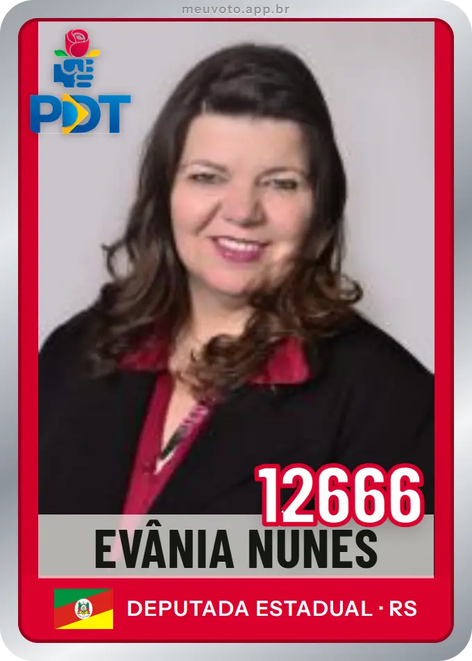 Carta de Evânia Nunes, número 12666, PDT
