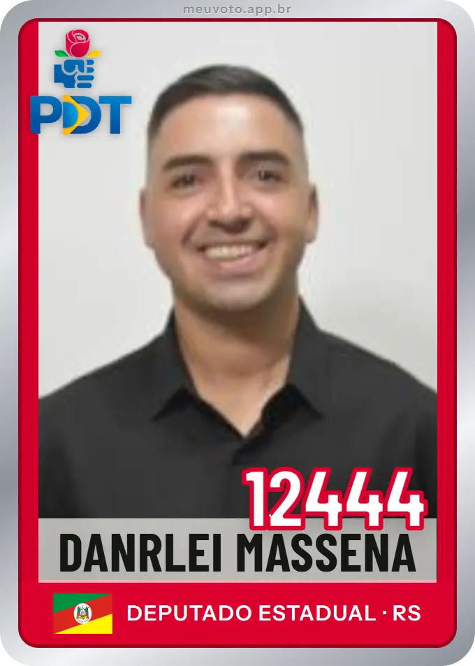 Carta de Danrlei Massena, número 12444, PDT