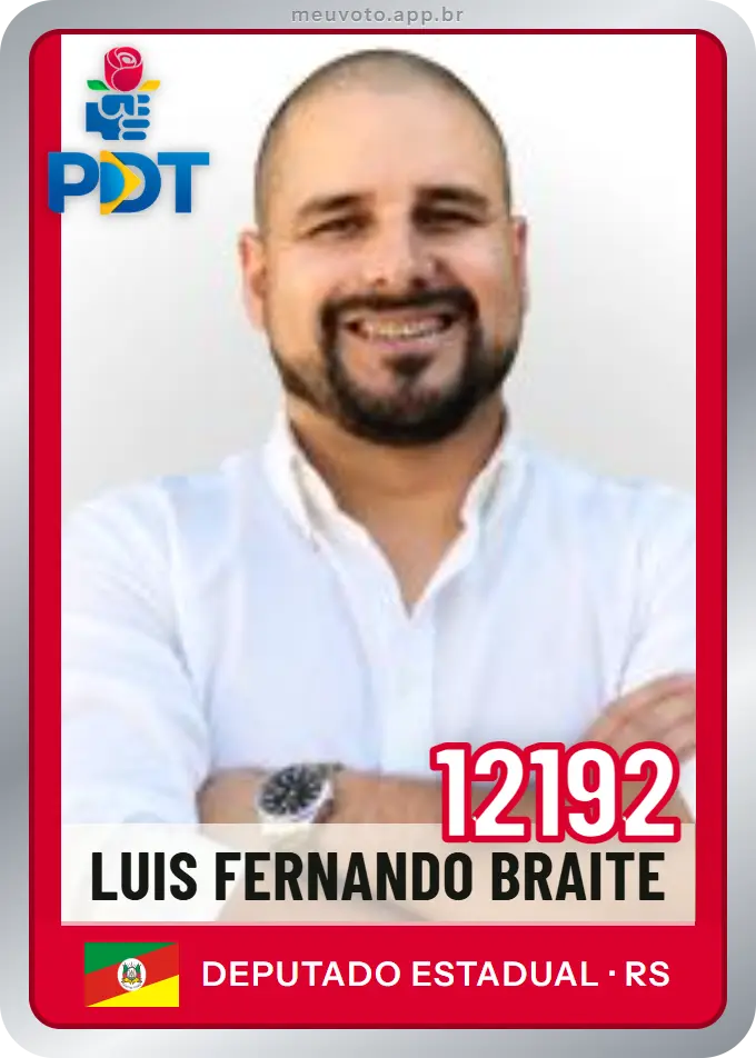 Carta de Luis Fernando Braite, número 12192, PDT