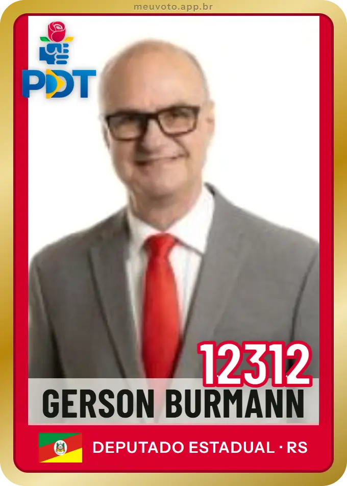 Carta de Gerson Burmann, número 12312, PDT