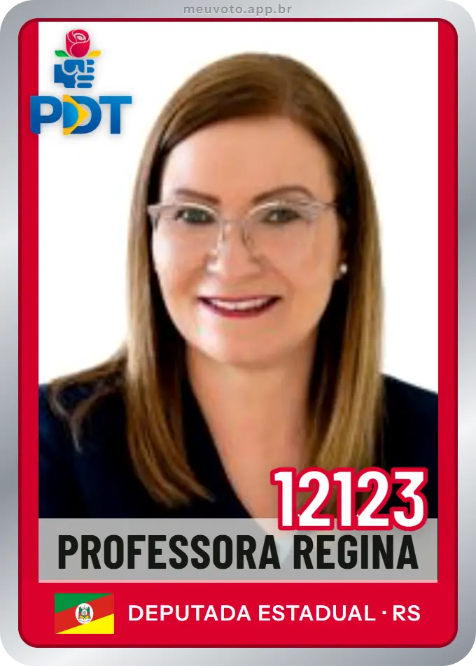Carta de Professora Regina, número 12123, PDT