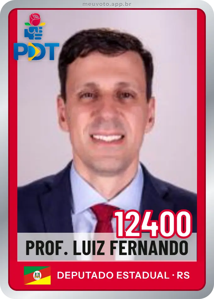 Carta de Prof. Luiz Fernando, número 12400, PDT