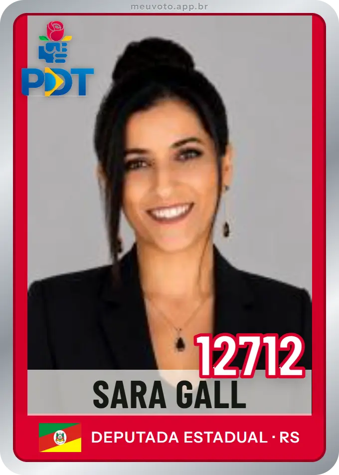 Carta de Sara Gall, número 12712, PDT