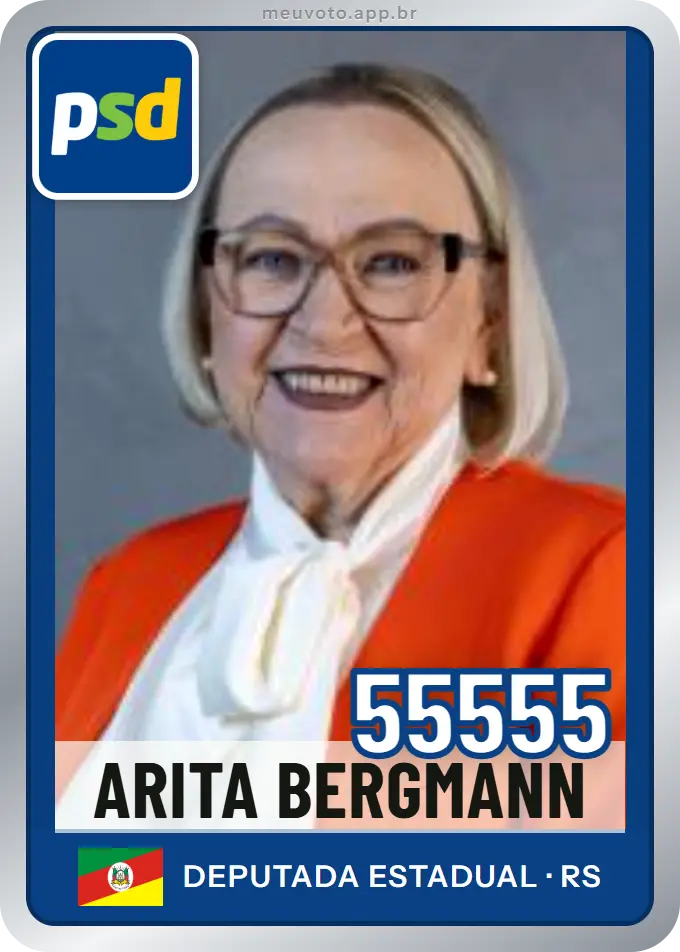 Carta de Arita Bergmann, número 55555, PSD