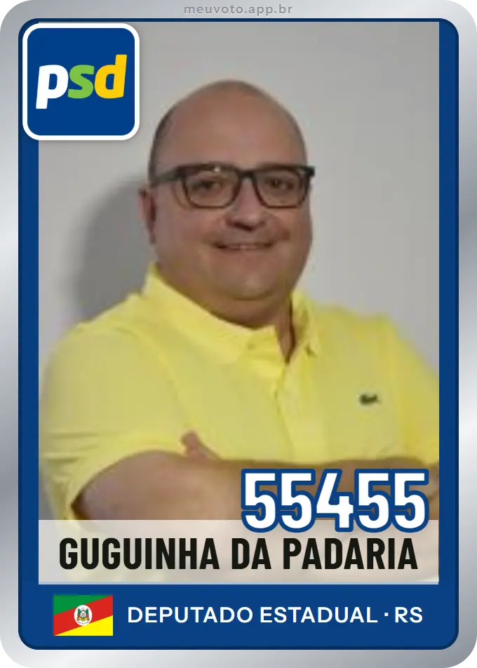 Carta de Guguinha da Padaria, número 55455, PSD