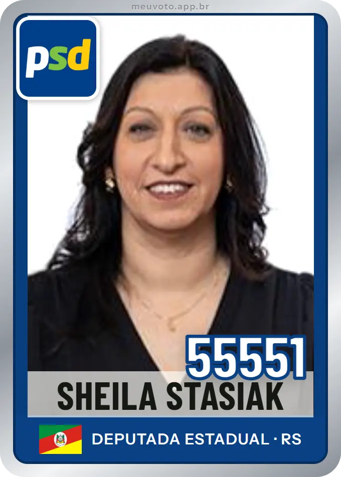Carta de Sheila Stasiak, número 55551, PSD