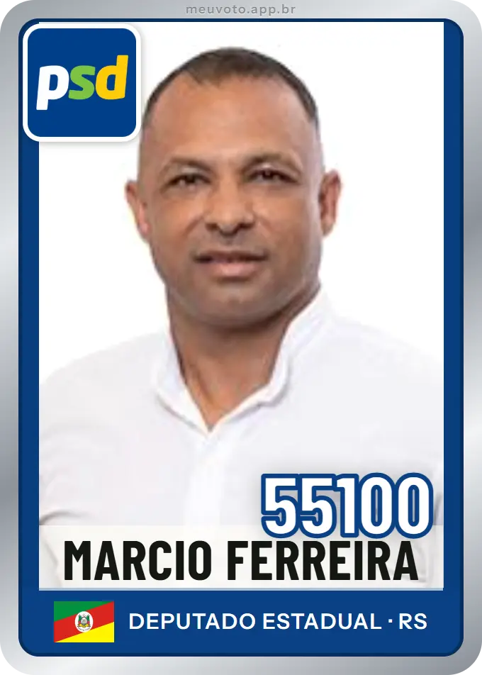 Carta de Marcio Ferreira, número 55100, PSD
