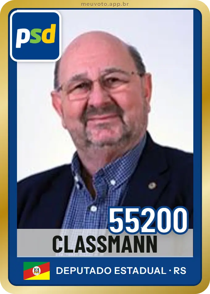 Carta de Classmann, número 55200, PSD