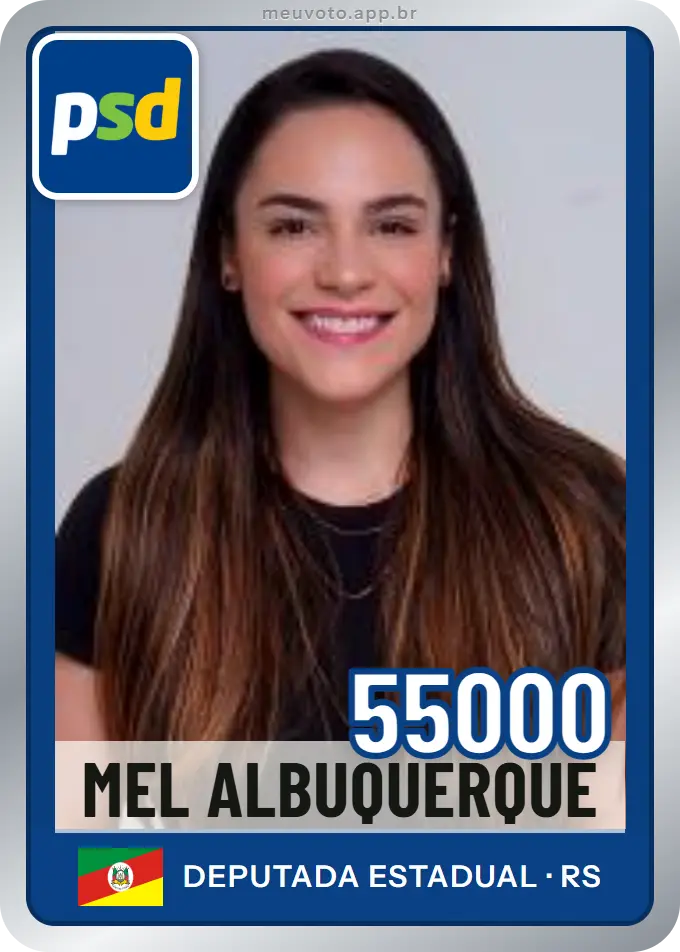 Carta de Mel Albuquerque, número 55000, PSD