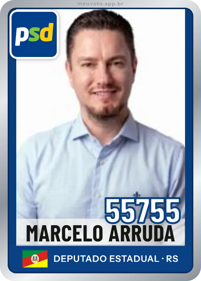 Carta de Marcelo Arruda, número 55755, PSD