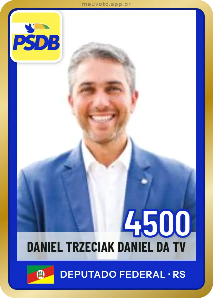 Carta de Daniel Trzeciak Daniel da Tv, número 4500, PSDB
