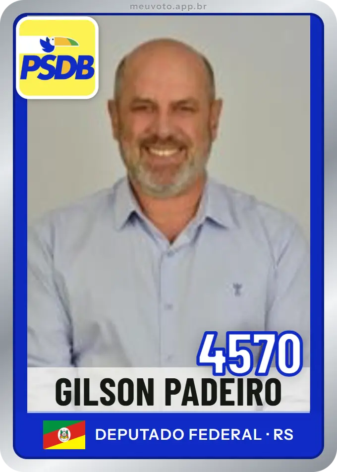 Carta de Gilson Padeiro, número 4570, PSDB