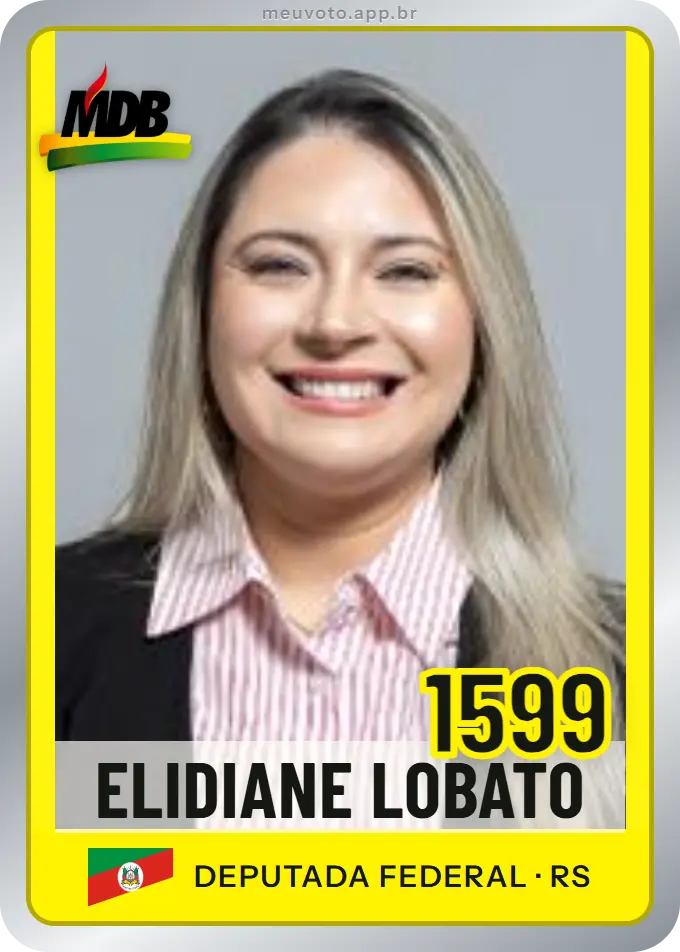 Carta de Elidiane Lobato, número 1599, MDB
