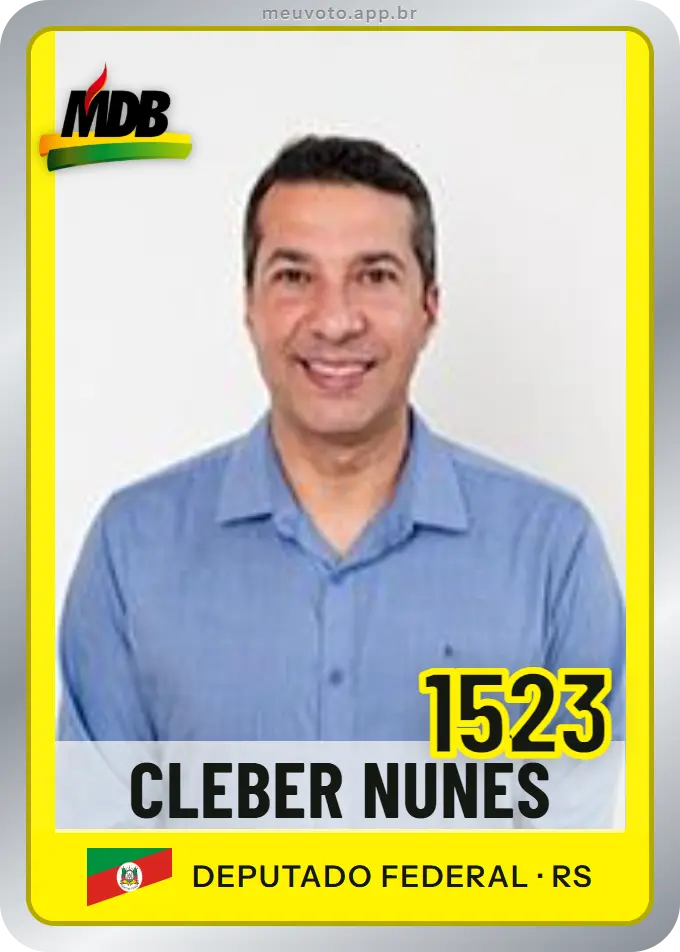 Carta de Cleber Nunes, número 1523, MDB