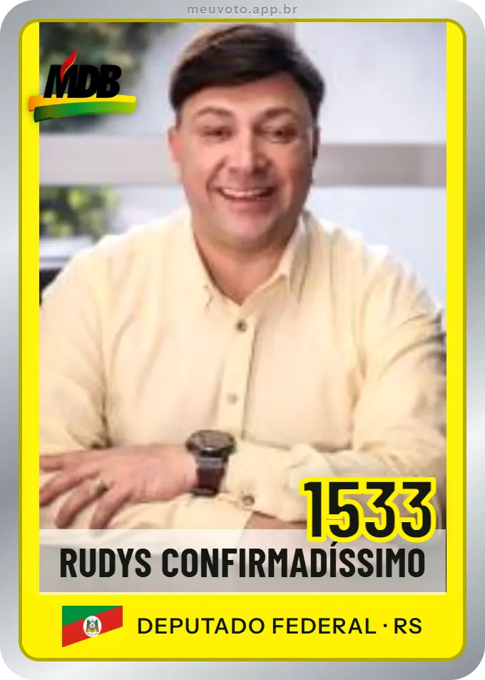 Carta de Rudys Confirmadíssimo, número 1533, MDB