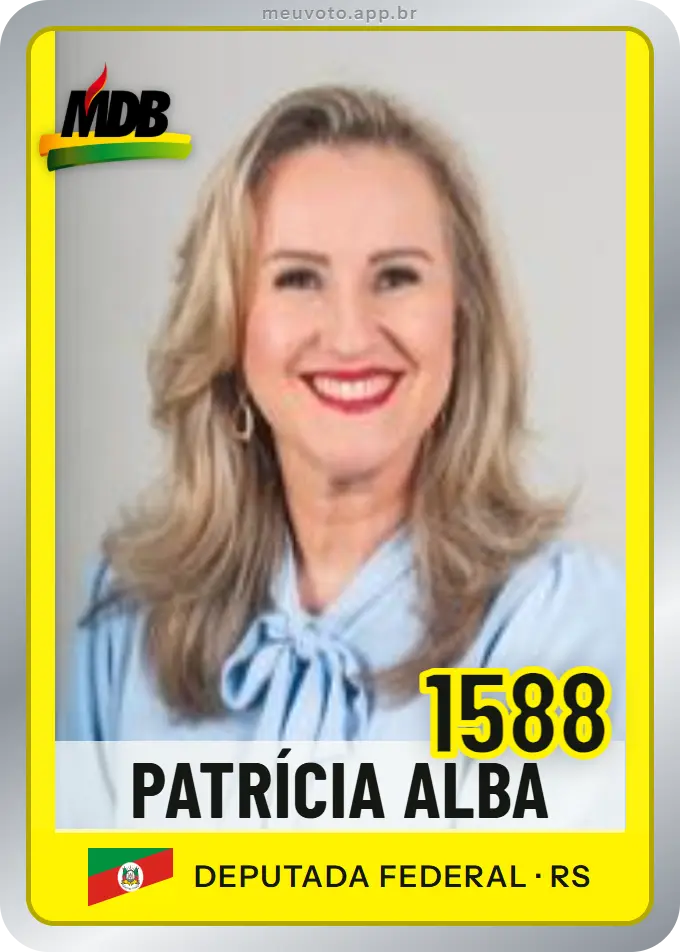 Carta de Patrícia Alba, número 1588, MDB