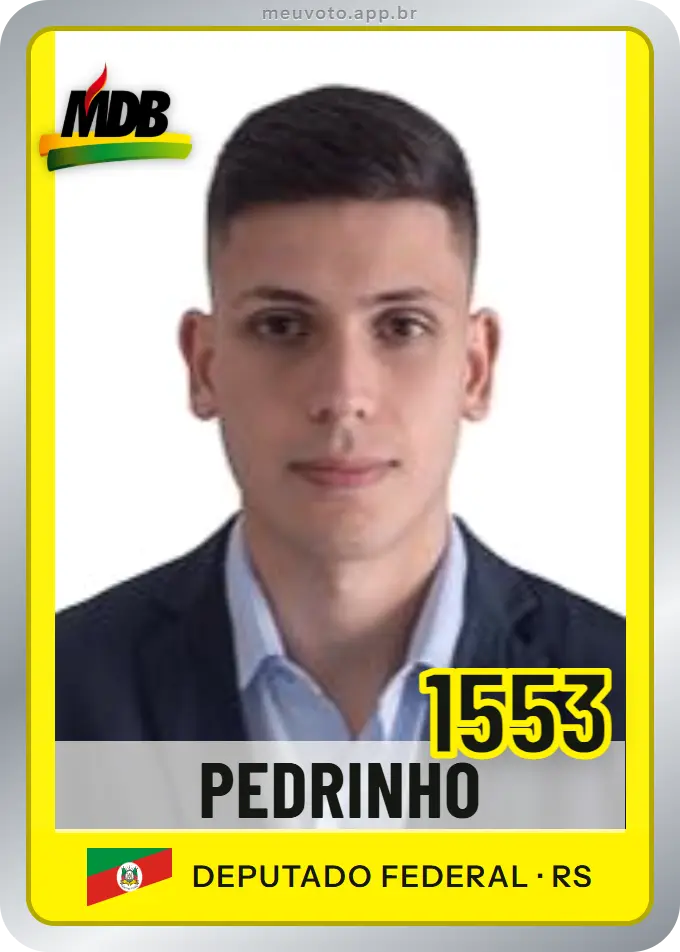 Carta de Pedrinho, número 1553, MDB