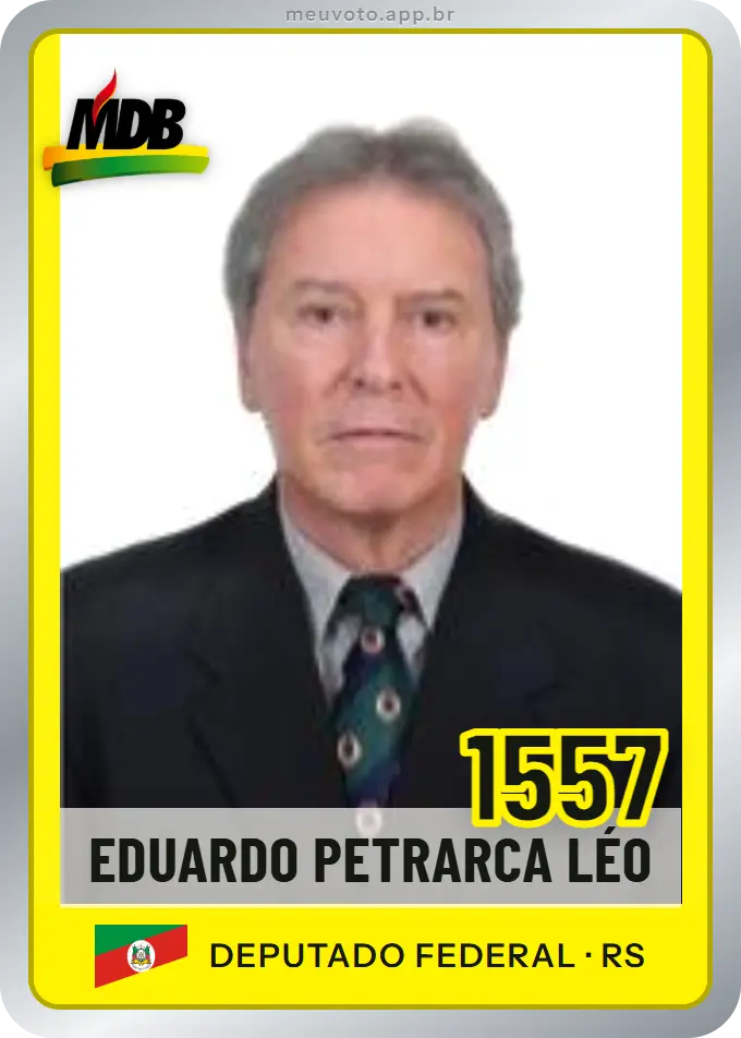 Carta de Eduardo Petrarca Léo, número 1557, MDB